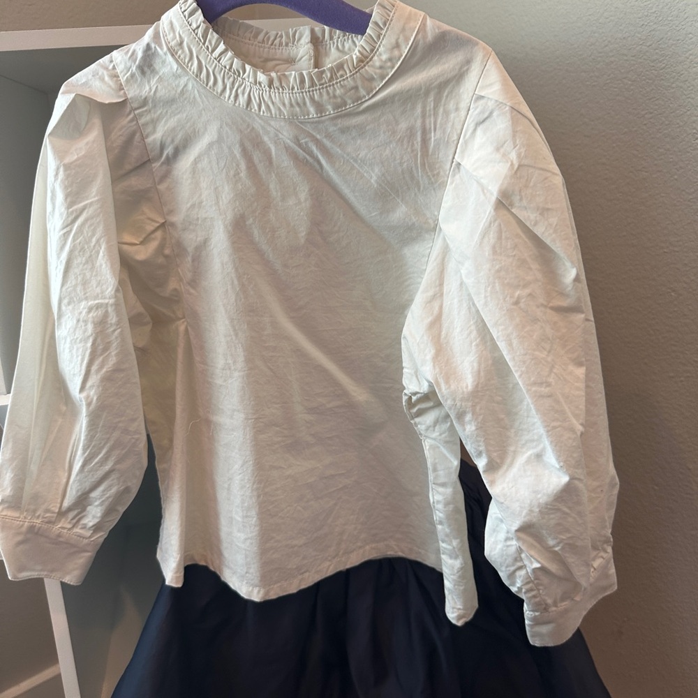 H&M Kids Cream Long Sleeve Blouse